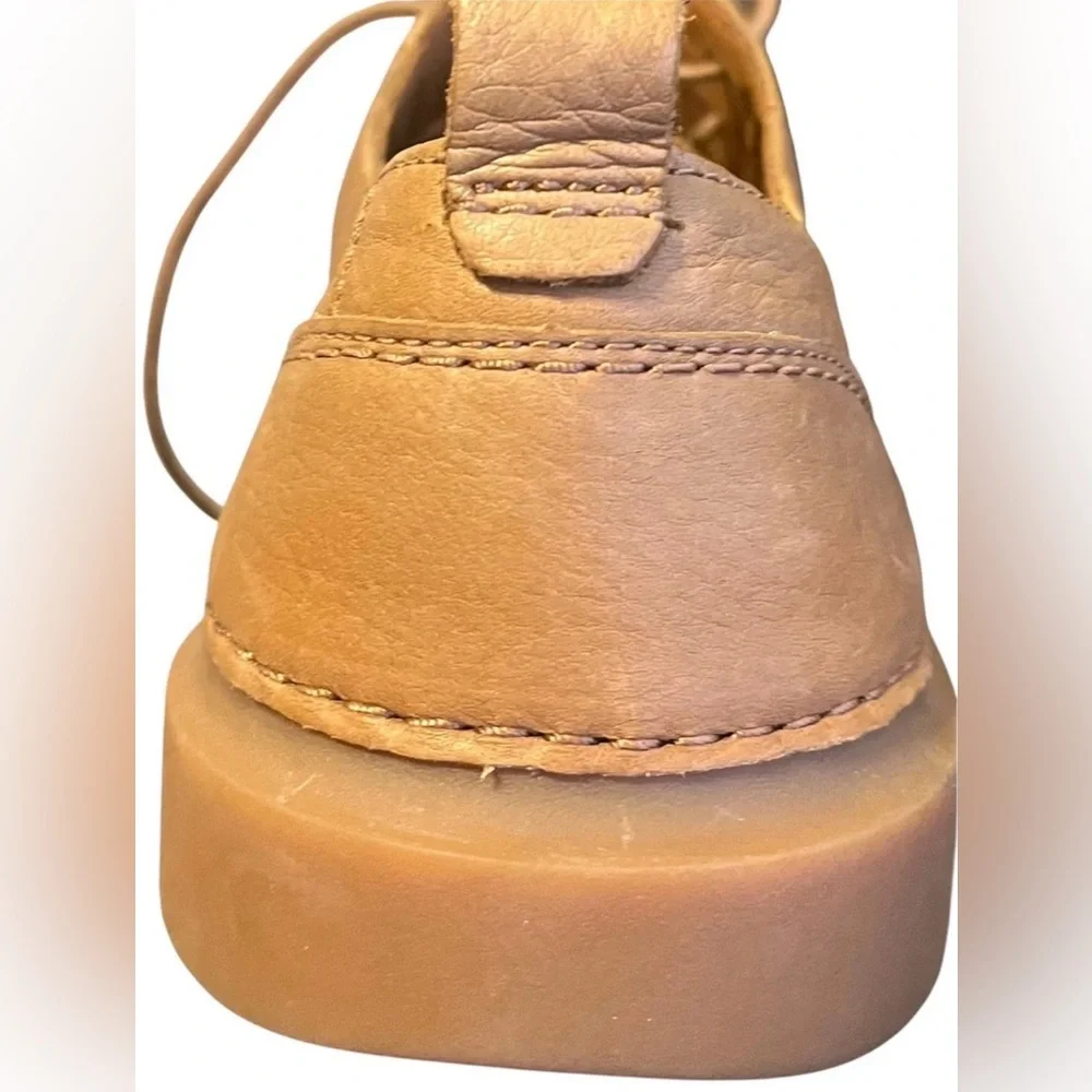 Clarks Tan Leather Oxfords Casual Shoes Men’s 12 Hale Lace Active Air